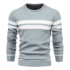 Homme Pull Rond Rayé