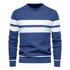 Homme Pull Rond Rayé