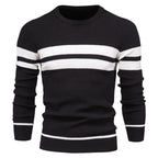 Homme Pull Rond Rayé