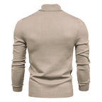 Pull Col Roulé Manches Longues Bords Côtelés Pour Homme