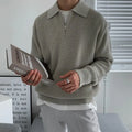 Pull Zippé Maille Matière Texturée Pour Homme