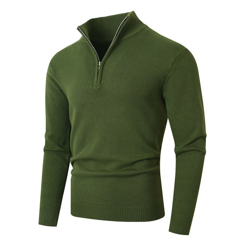 Pull Demi-Zip Col Montant Pour Homme