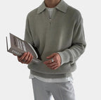 Homme Pull Demi-Zip Maille