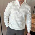 Pull Demi-Zip Col Montant Manches Longues Pour Homme