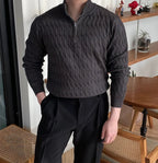 Homme Pull Demi-Zip Col