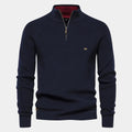 Pull Col Montant Demi-Zip Manches Longues Pour Homme