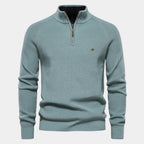 Homme Pull Montant Demi-Zip