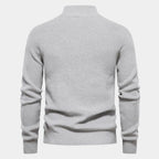 Pull Col Montant Demi-Zip Manches Longues Pour Homme