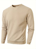 Pull Matière Texturée Col Rond Manches Longues Pour Homme
