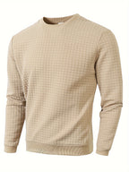 Pull Matière Texturée Col Rond Manches Longues Pour Homme