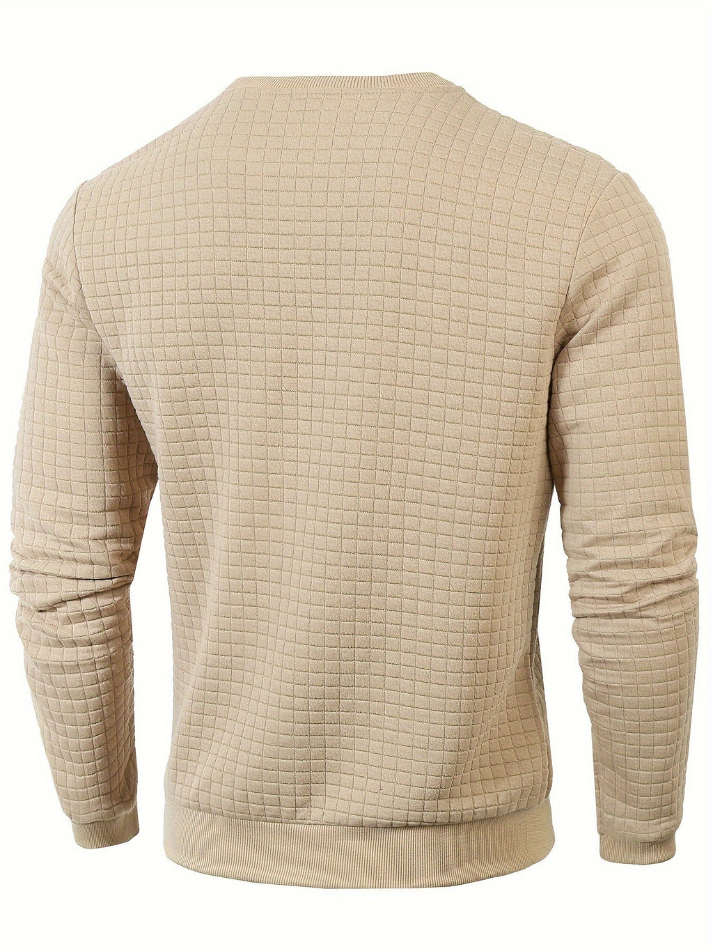 Pull Matière Texturée Col Rond Manches Longues Pour Homme