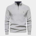 Homme Pull Montant Demi-Zip