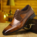 Richelieus Perforations Bout Allongé Pour Homme