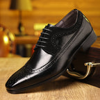 Richelieus Perforations Bout Allongé Pour Homme
