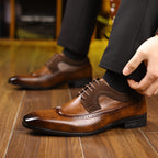 Richelieus Perforations Bout Allongé Pour Homme