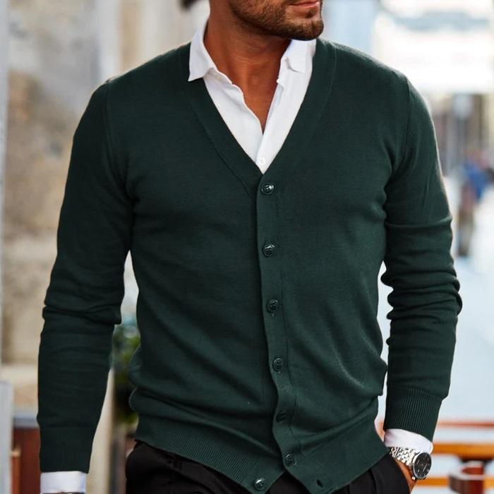 Homme Cardigan Col V