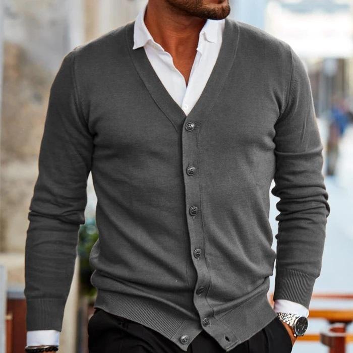 Homme Cardigan Col V