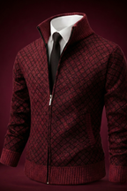 Homme Cardigan Zippé Texturé