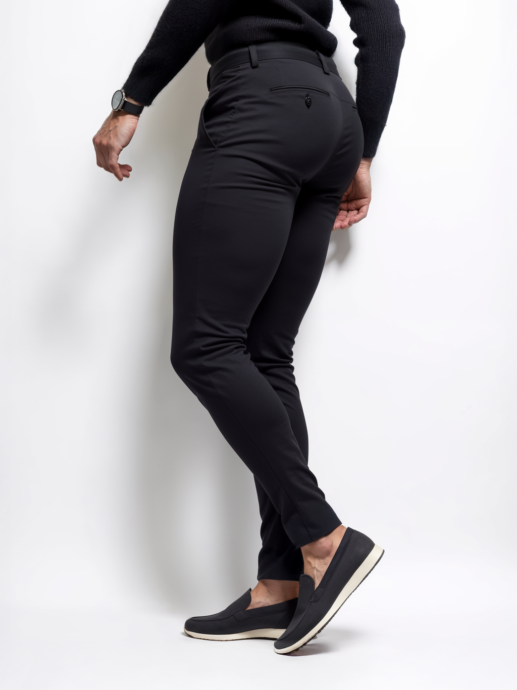 Pantalon Matière Stretch Coupe Ajustée Pour Homme