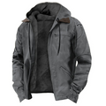 Veste À Capuche Doublée Zippée Manches Longues Pour Homme