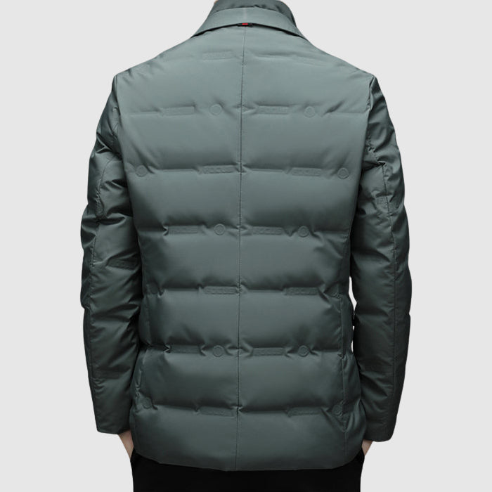 Veste Matelassée Boutonnée Manches Longues Pour Homme