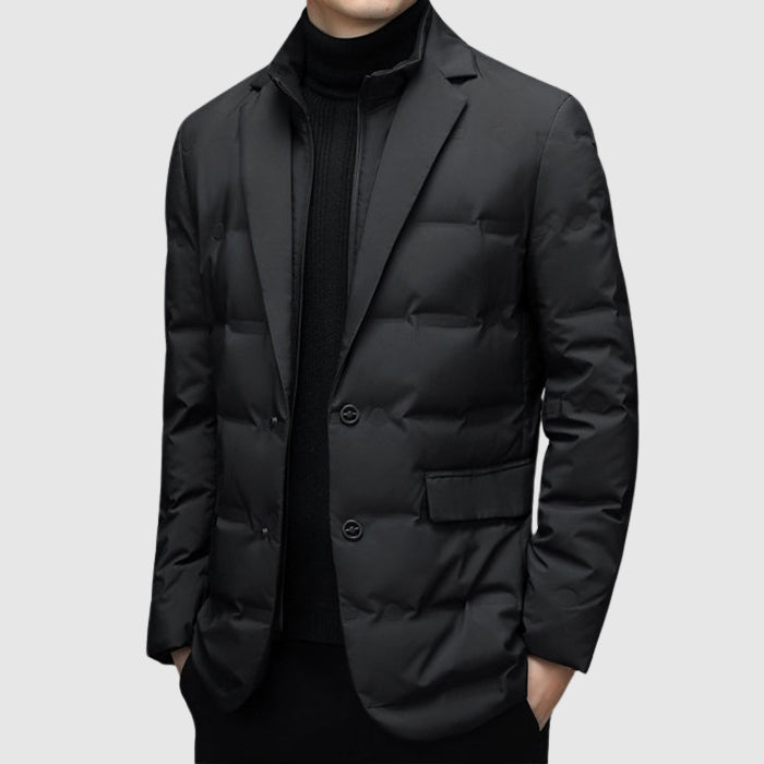 Veste Matelassée Boutonnée Manches Longues Pour Homme