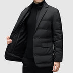 Veste Matelassée Boutonnée Manches Longues Pour Homme