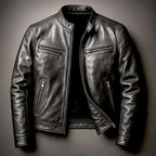 Homme Veste Motard Usé