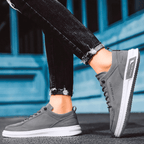 Baskets Aspect Cuir Pour Homme