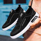 Baskets Aspect Cuir Pour Homme