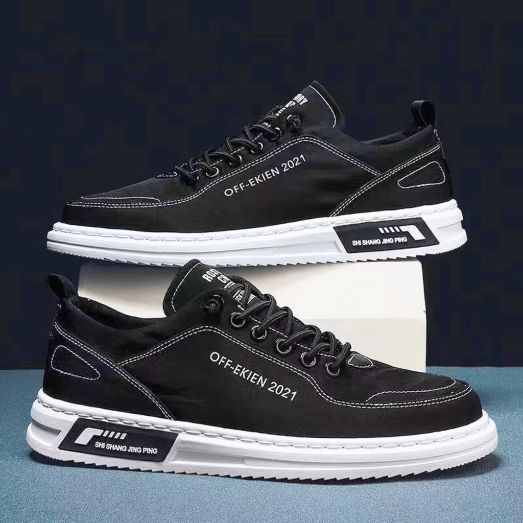 Homme Baskets Basses Cuir