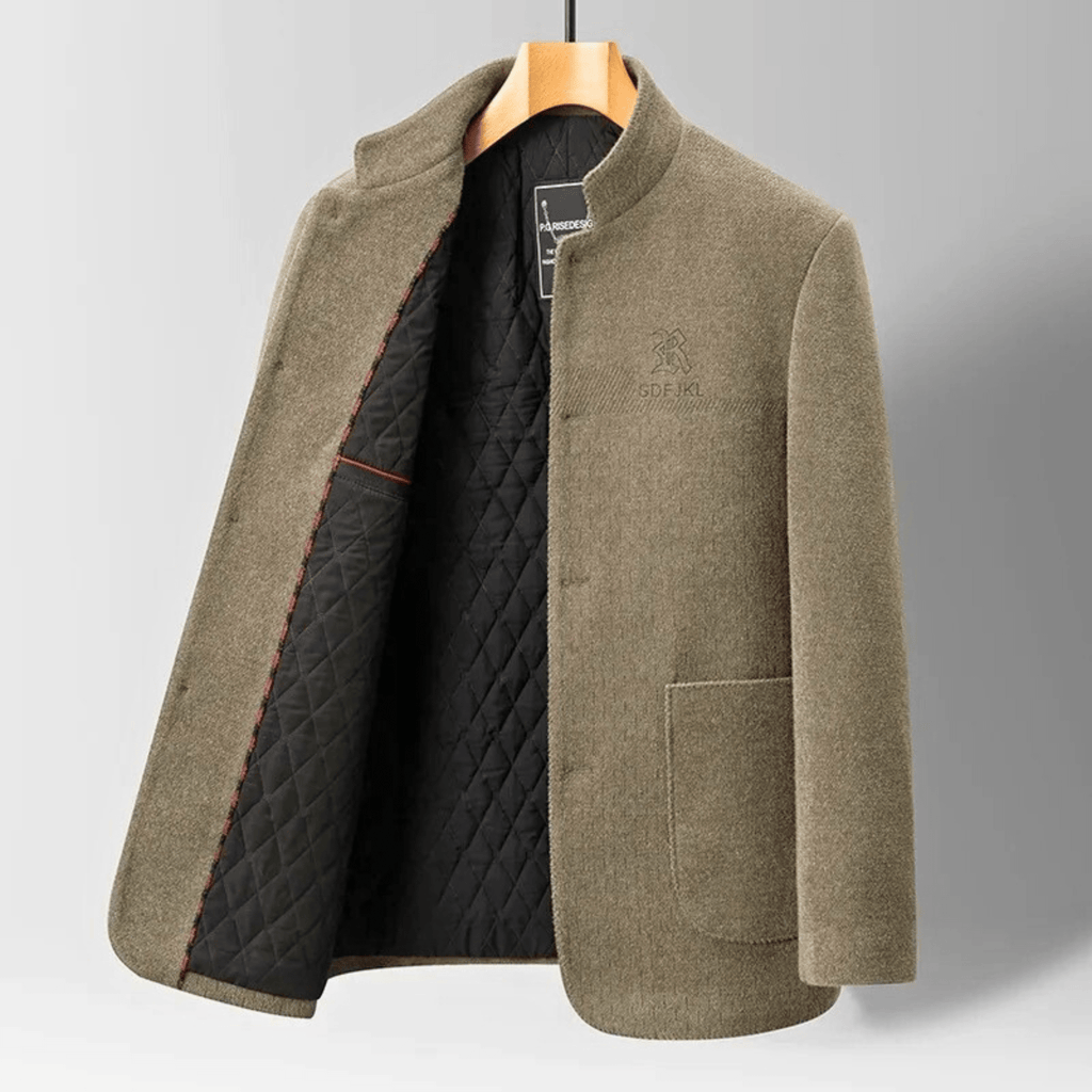 Veste Aspect Lainage Matelassé Pour Homme