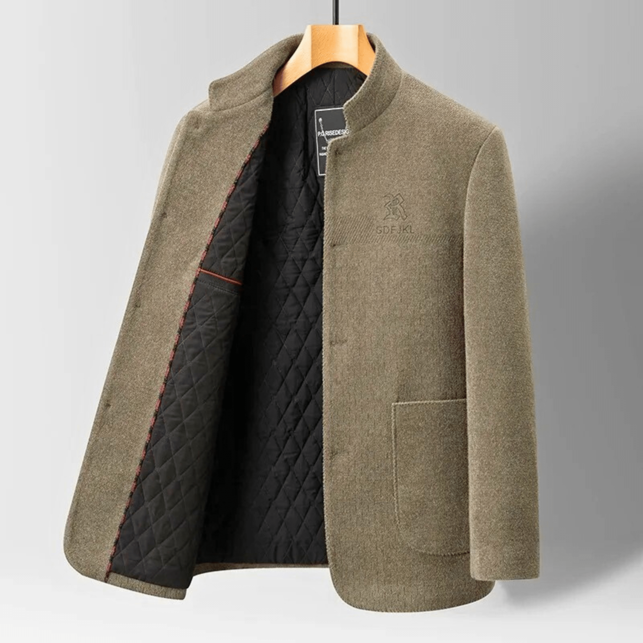 Veste Aspect Lainage Matelassé Pour Homme