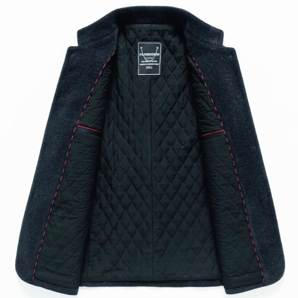 Veste Aspect Lainage Matelassé Pour Homme